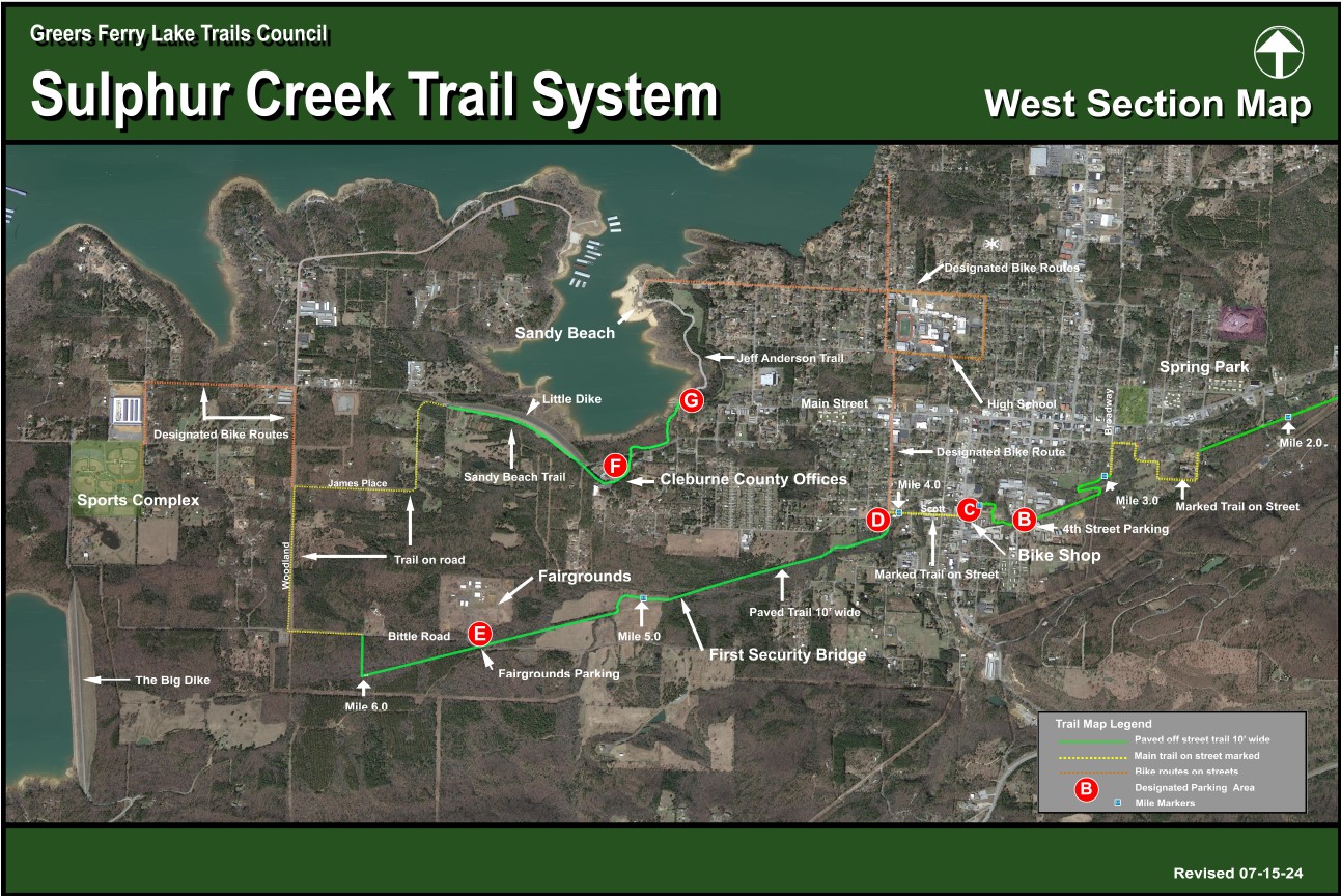 Sulphur Creek East map with numbers